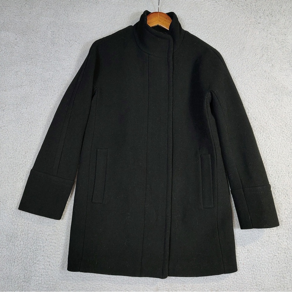 J. Crew Classic Black Pea Coat